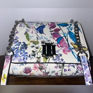 INC International Sibbell faux-leather crossbody shoulder bag -FLORAL PRINT